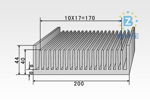 20cm型材散熱器-4