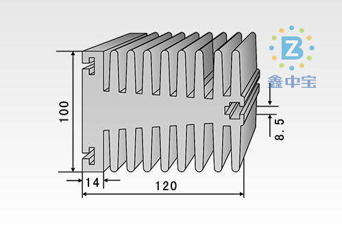 12cm型材散熱器-12