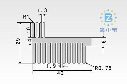 4cm型材散熱器-4